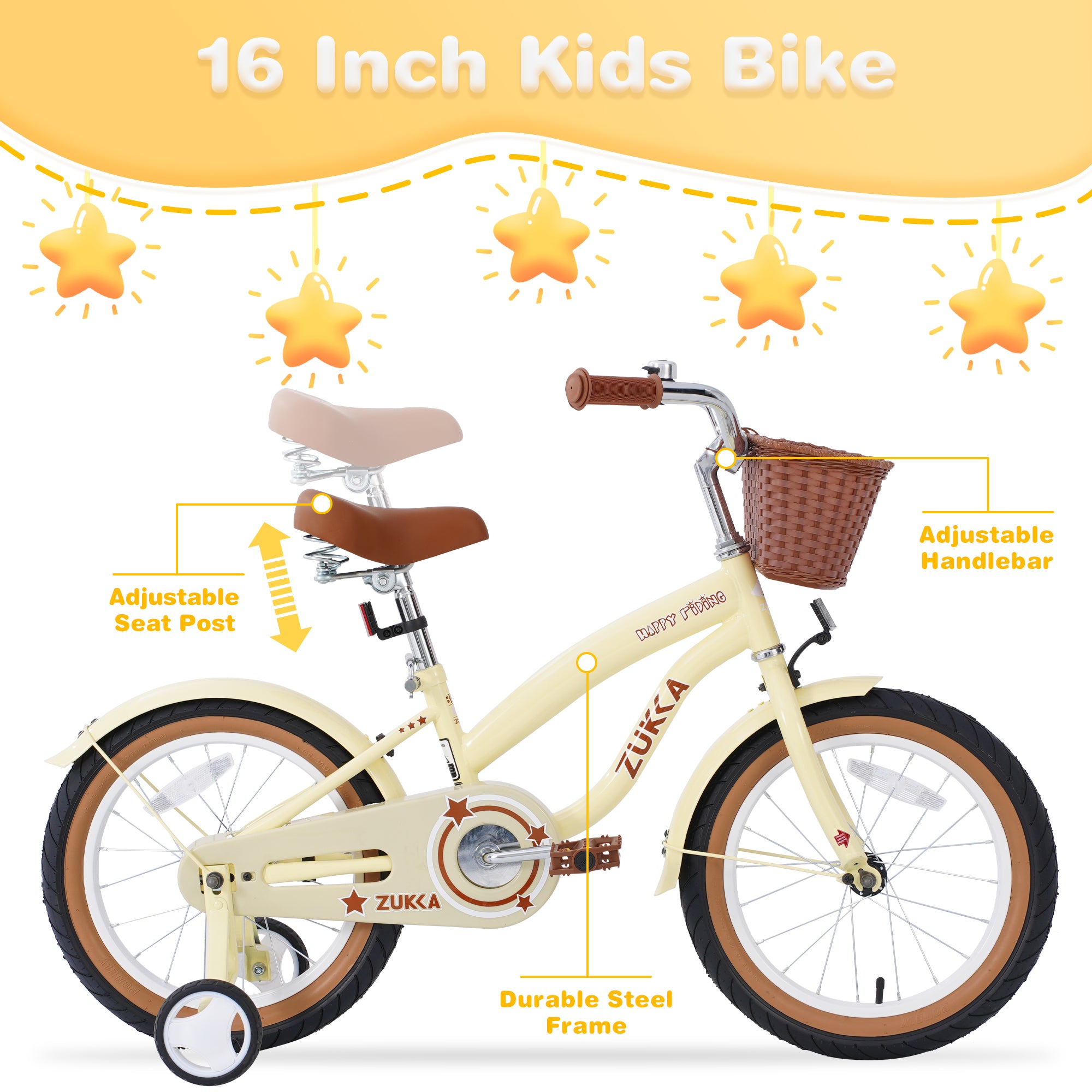 Zukka 16-inch Girls Bike for Kids