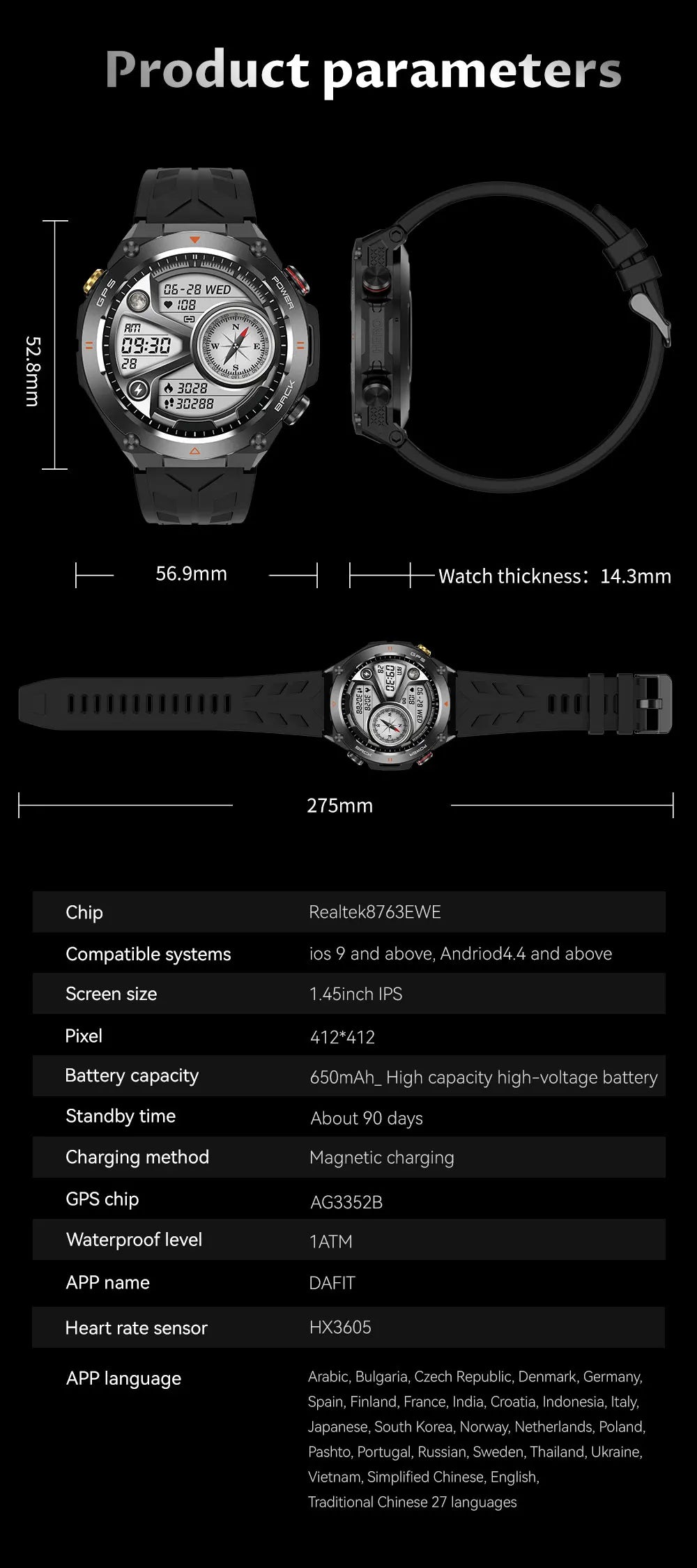 HUAWEI GPS Outdoor SmartWatch