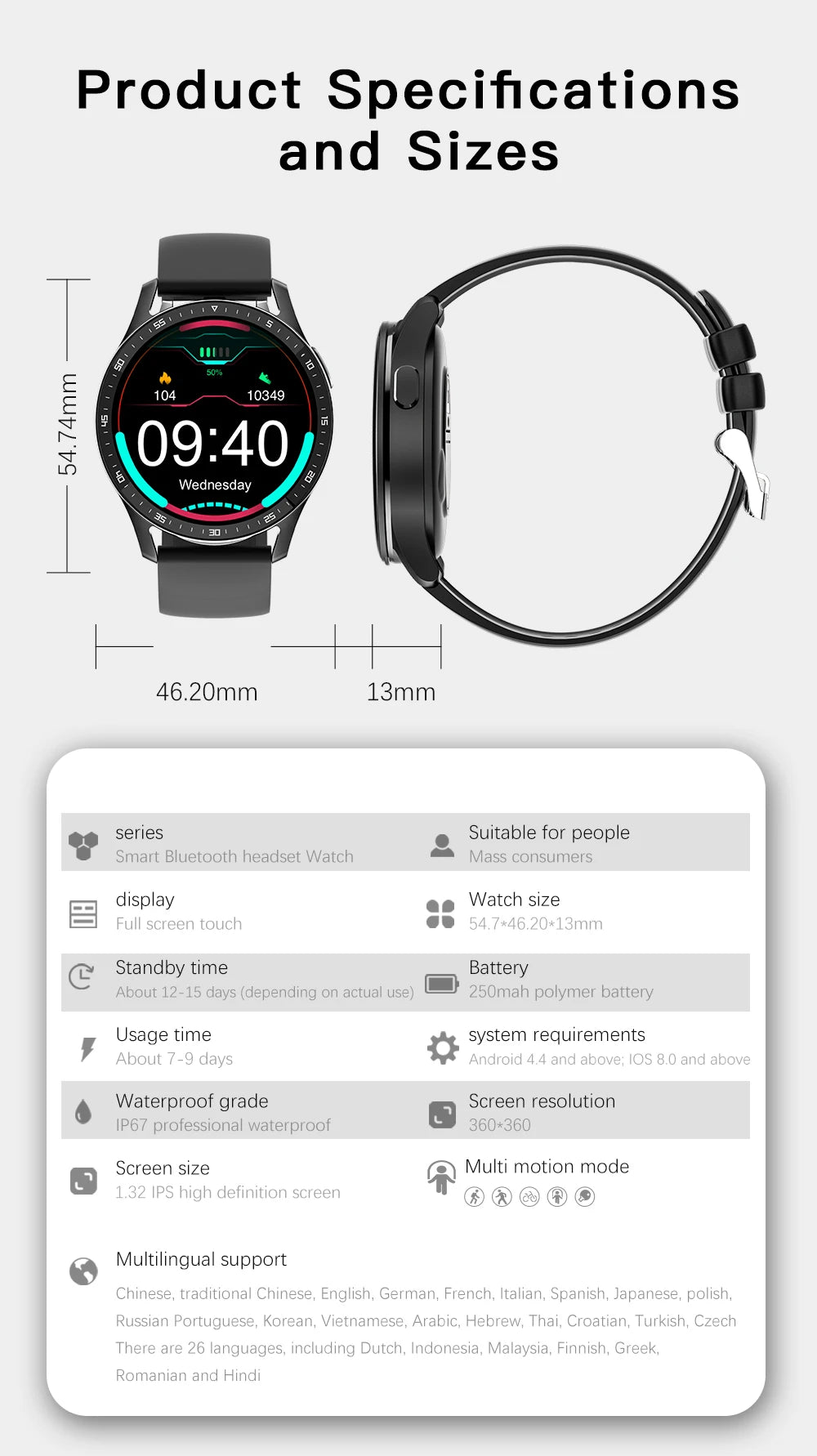 X10 Smartwatch & TWS Earbuds Combo