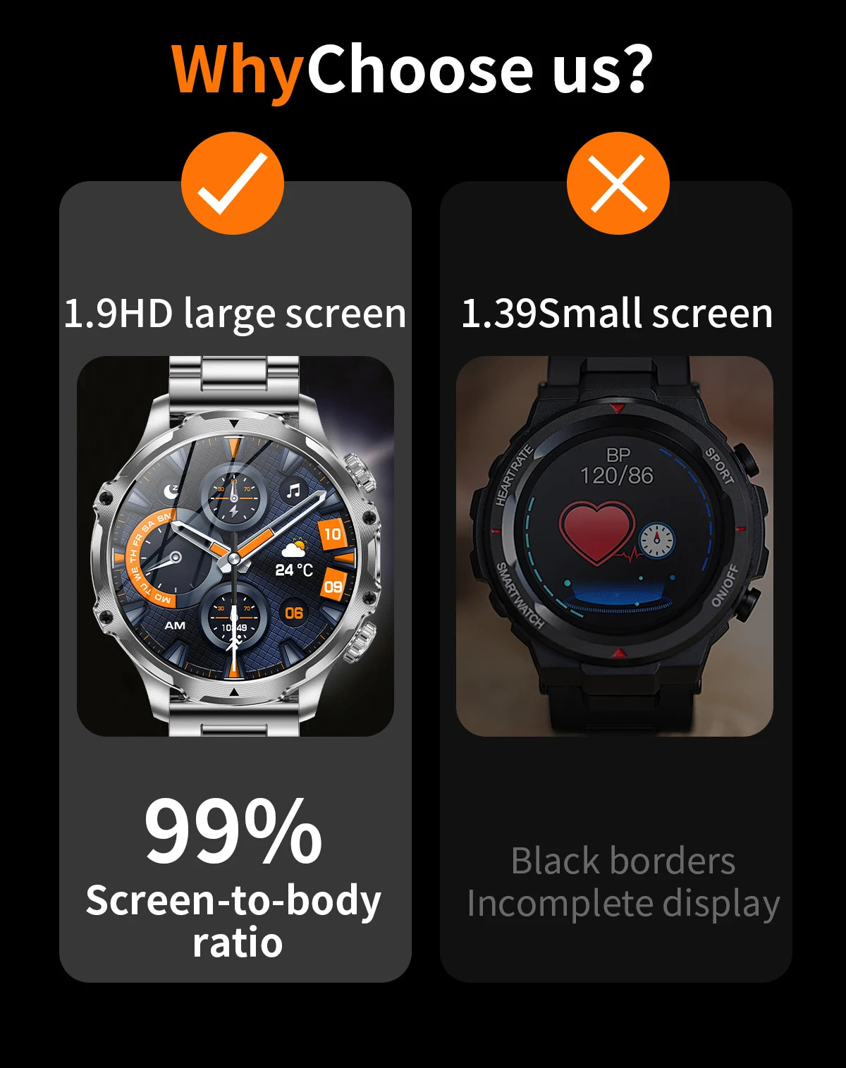 Men's Smartwatch with One-Tap Connect