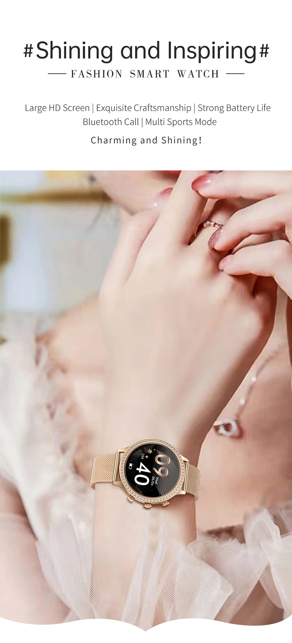 Luxury Waterproof Smartwatch for Women