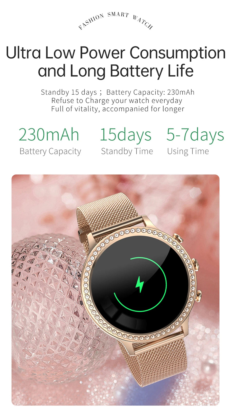 Luxury Waterproof Smartwatch for Women