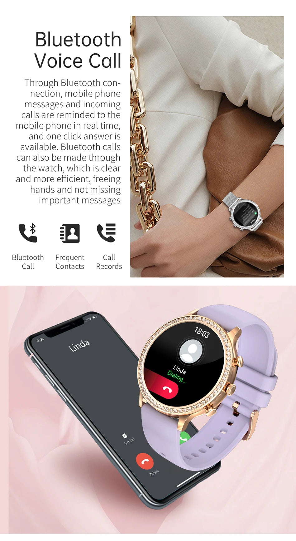 Luxury Waterproof Smartwatch for Women