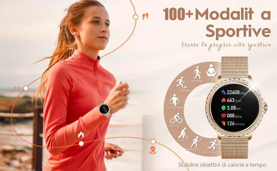 LaNikar I58 Women's Smartwatch - Bluetooth, Health Monitor