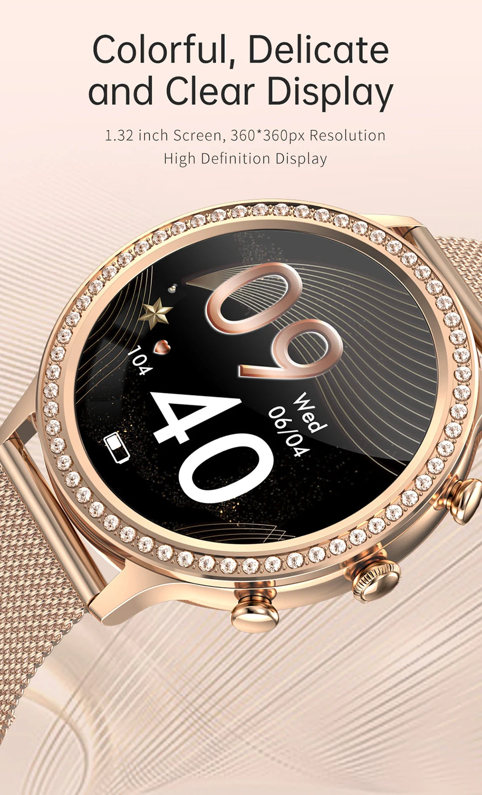 Luxury Waterproof Smartwatch for Women