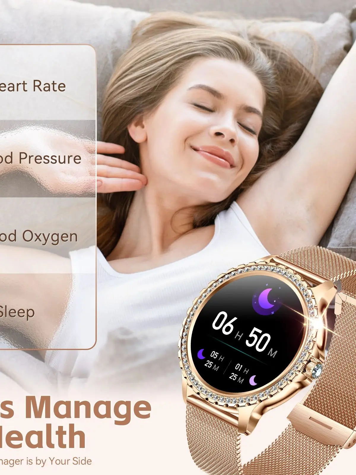 LaNikar I58 Women's Smartwatch - Bluetooth, Health Monitor