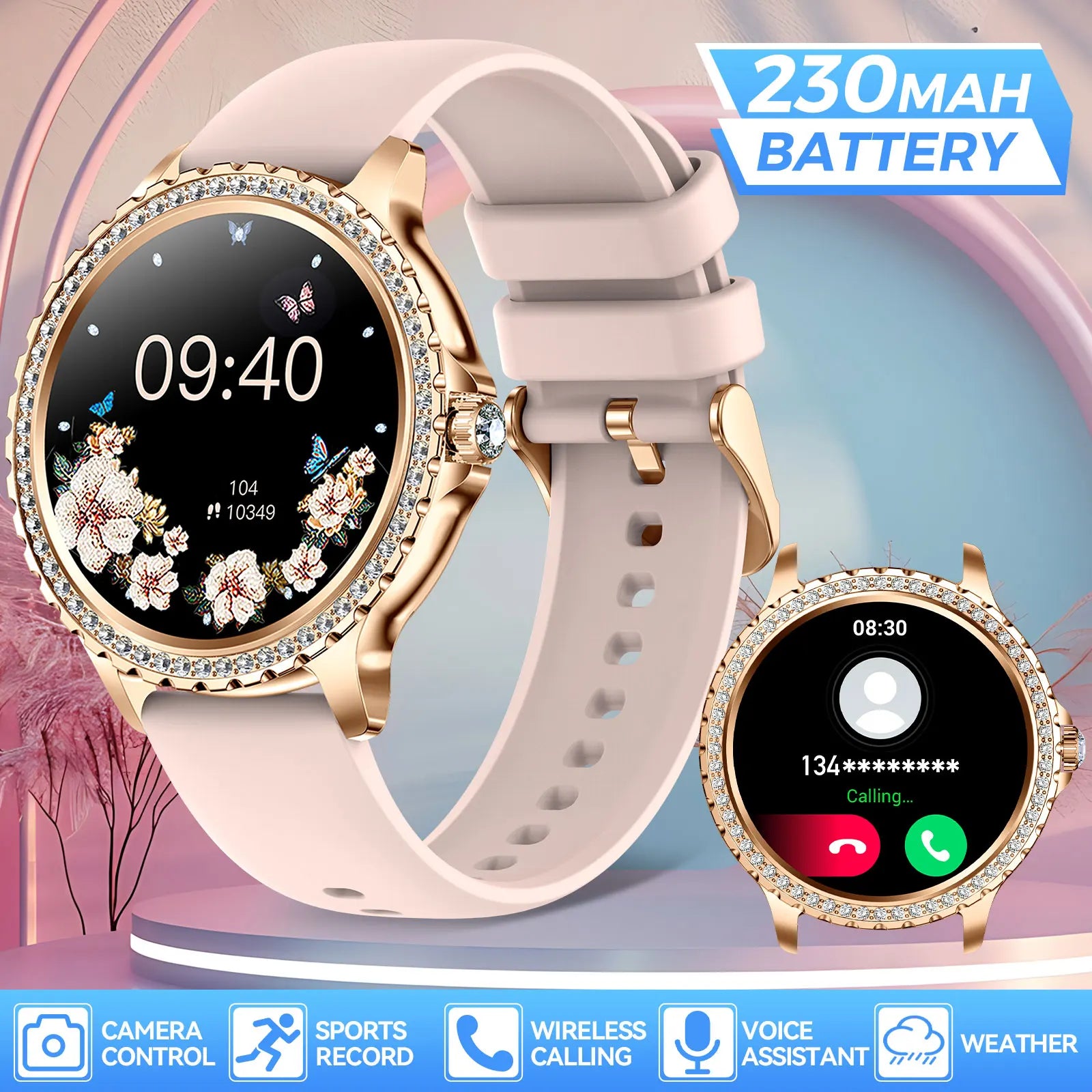 LaNikar I58 Women's Smartwatch - Bluetooth, Health Monitor